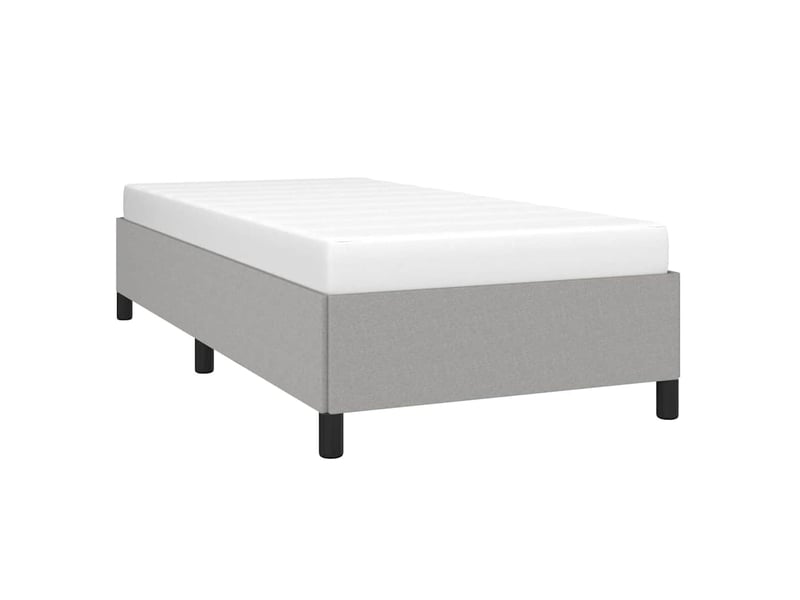  Lit simple- lit adulte -  cadre de lit sans matelas gris clair 80x200 cm tissu  - Conforama C