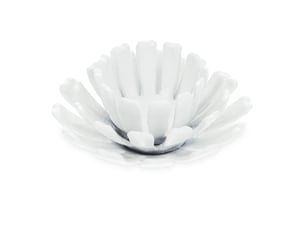 Lot de 2 bougeoirs en forme de fleur pour décoration jardin extérieur ambiance zen 6 x 13,5 cm en fonte noir 13_0012198