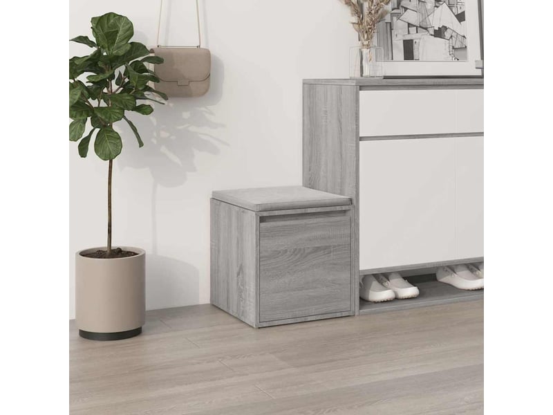  Boîte de rangement bureau sonoma gris 40,5x40x40 cm bois d'ingénierie  - Conforama B