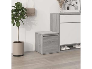 Boîte de rangement bureau sonoma gris 40,5x40x40 cm bois d'ingénierie