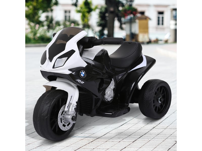  Moto électrique bmw s1000rr 6v pour enfants avec phare, musique, vitesse de 2,5 kmh, pour enfants de 18 à 36 mois, noire  - Conforama D