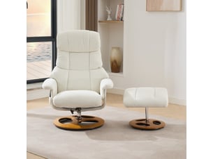 Fauteuil relax manuel MEULVA Tissu blanc