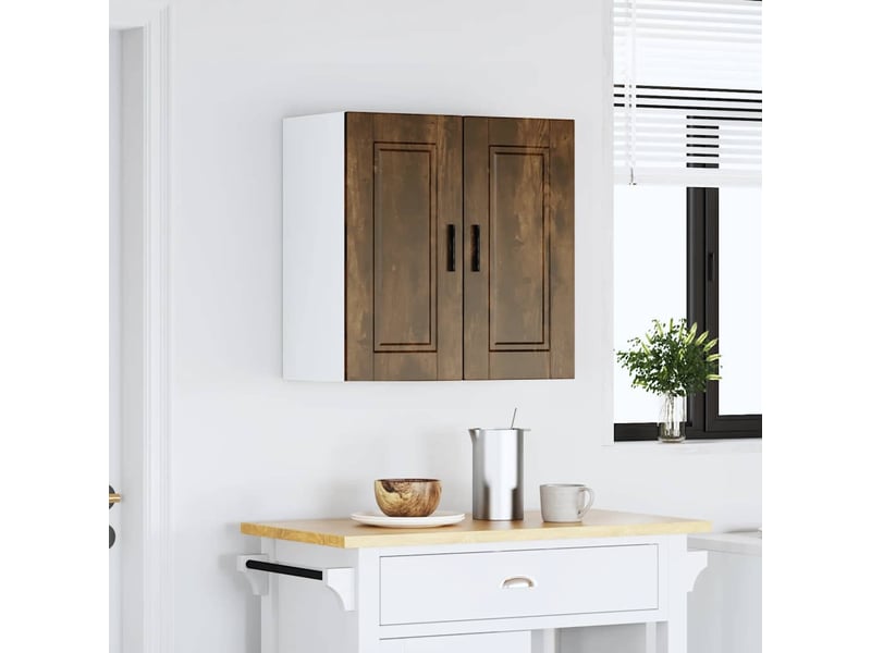  Meuble de rangement, armoire murale de cuisine porto chêne fumé bois d'ingénierie shl5343  - Conforama C