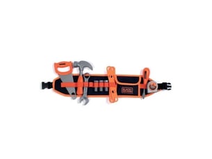 Ceinture outils enfants 14 accessoires orange et noir avec sangle reglable