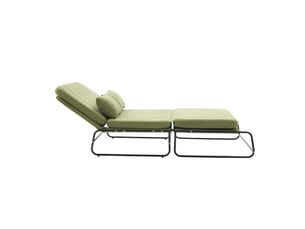 Canapé droit convertible PANGIVO W3056P497336 2 places Tissu vert avec coffre de rangement