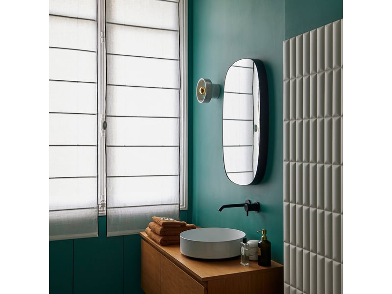  Store bateau en lin lavé légèrement froissé  carlina 26588 - Conforama A