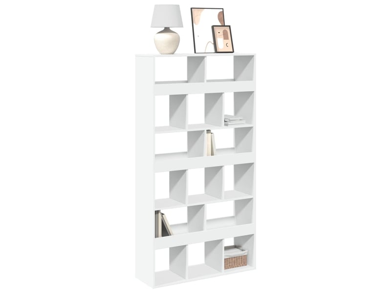  Bibliothèque, armoire à livres blanc 100x33x187,5 cm bois d'ingénierie  - Conforama B