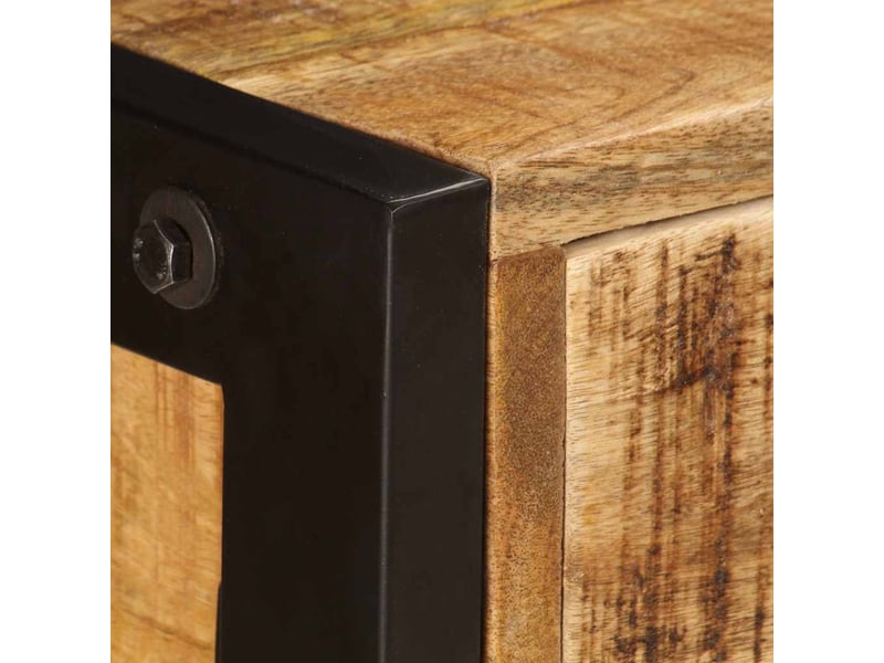  Buffet - bahut - meuble de rangement avec 3 tiroirs 110x35x75 cm bois de manguier massif  - Conforama E