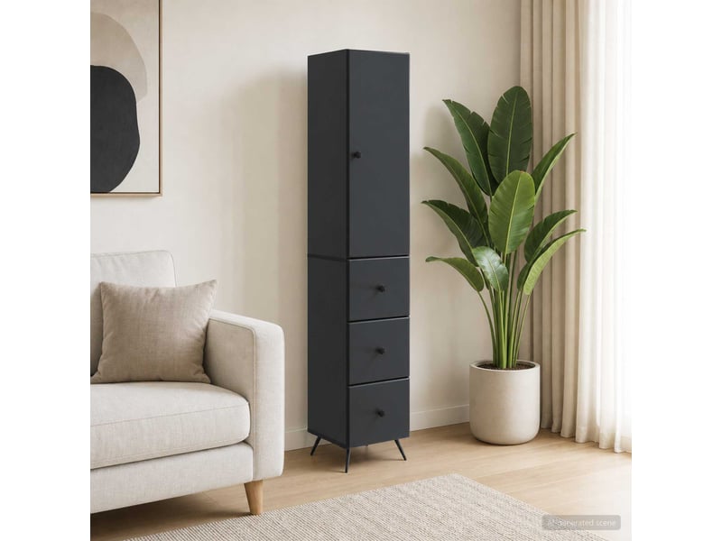 Ensemble de meubles 2 pcs, rangement de salon 34,5x34,5x90 cm bois d'ingénierie shl5407 - Conforama B