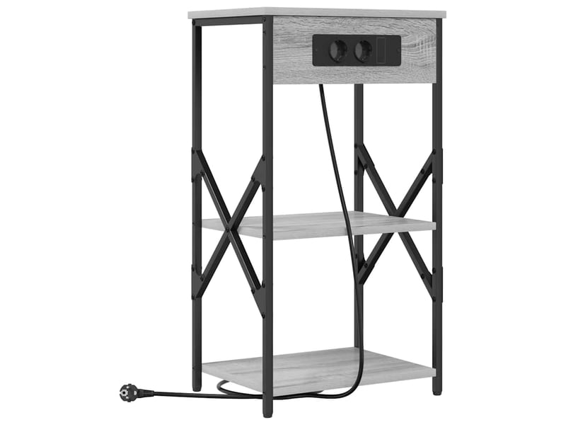  Table de chevet - cabinet de chevet - table de nuit gris sonoma 41 x 31 x 76 cm bois d'ingénierie  - Conforama A
