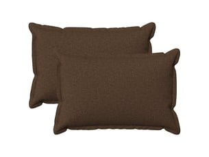 Lot de 2 coussins avec oreiller, coussins décoratifs houten marron lin synthétique cf51181
