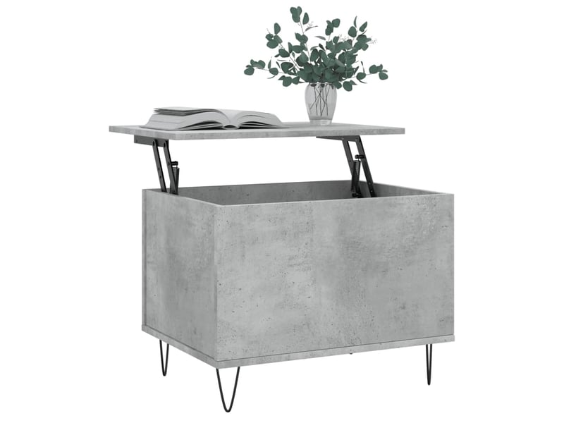  Table basse - table de salon - table à thé gris béton 60x44,5x45 cm bois d'ingénierie  - Conforama C