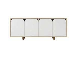 Buffet 4 porte(s)  0 tiroir(s) HANAH HOME  - 180 cm coloris blanc 