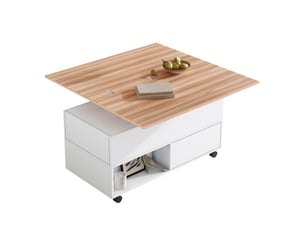 Table basse rectangulaire coloris bicolore   - 50 cmx100 cm