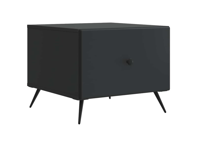 Table basse - table de salon - table à thé noir 49 x 50 x 40 cm bois d'ingénierie - Conforama A