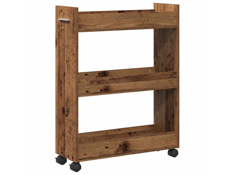  Armoire de rangement, armoire avec roue bois ancien 60 x 22 x 79 cm  - Conforama E