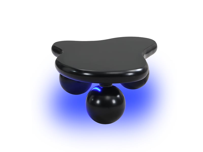  Table basse nuage noire avec led 16 couleurs – mdf, 95 x 62,5 x 32 cm  - Conforama E
