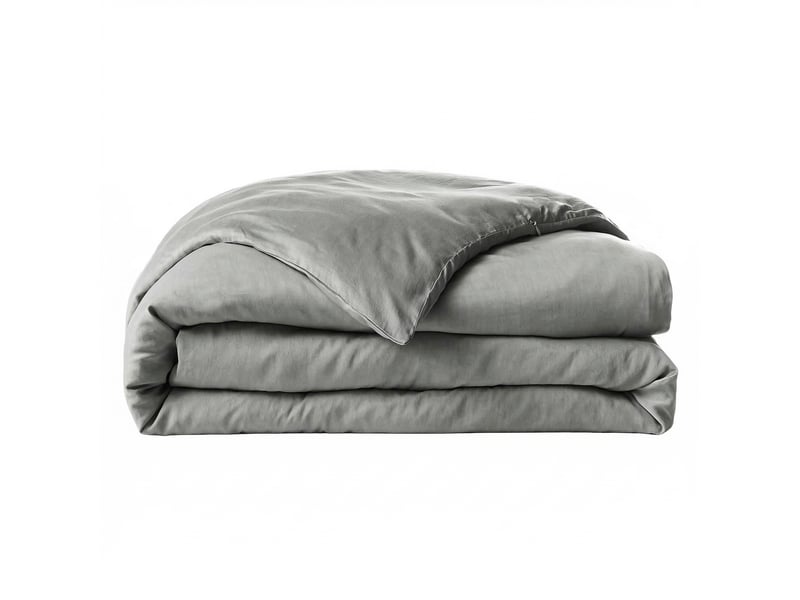  Housse de couette 140x200 cm lyocell gabrielle granit PD24938 - Conforama A