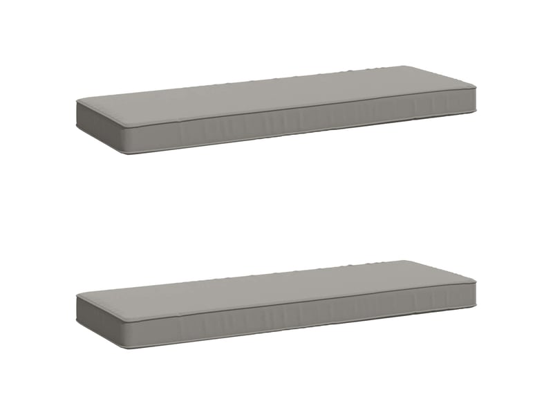 Lot de 2 coussins de banc, coussins d'assise vught 100 % polyester gris cf58470 - Conforama B