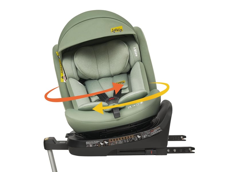  Siège auto bébé jovikids i-size r129 isofix, pivotant 360°, 40-150 cm, inclinable  - Conforama A