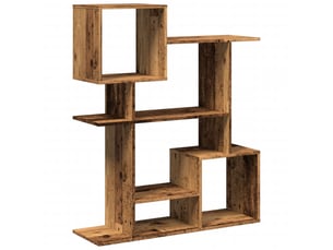 Étagère de rangement, étagère séparatrice de pièce vieux bois 92x29x112 cm