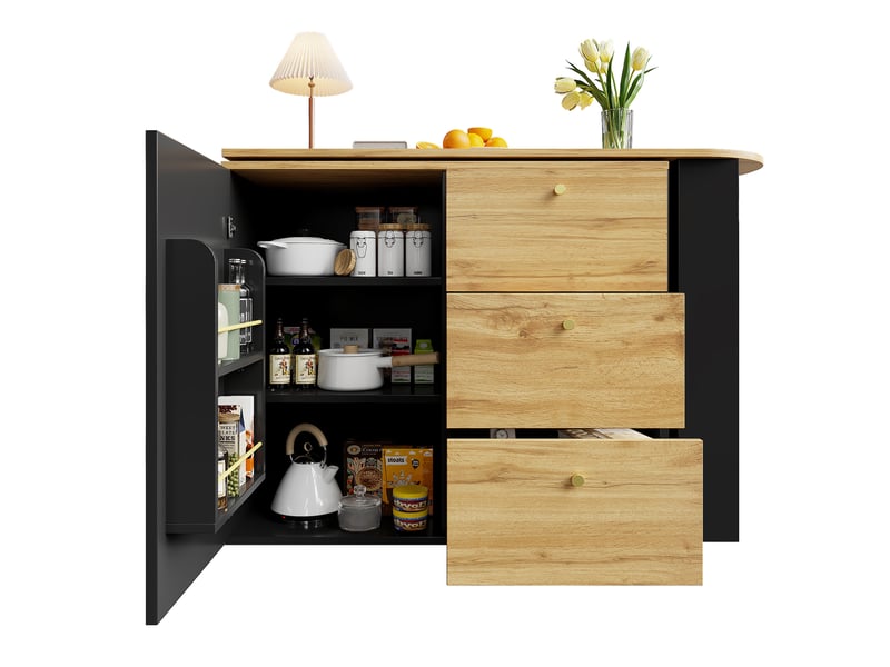  Table de bar extensible 138x204 cm pivotante mdf noir  - Conforama D