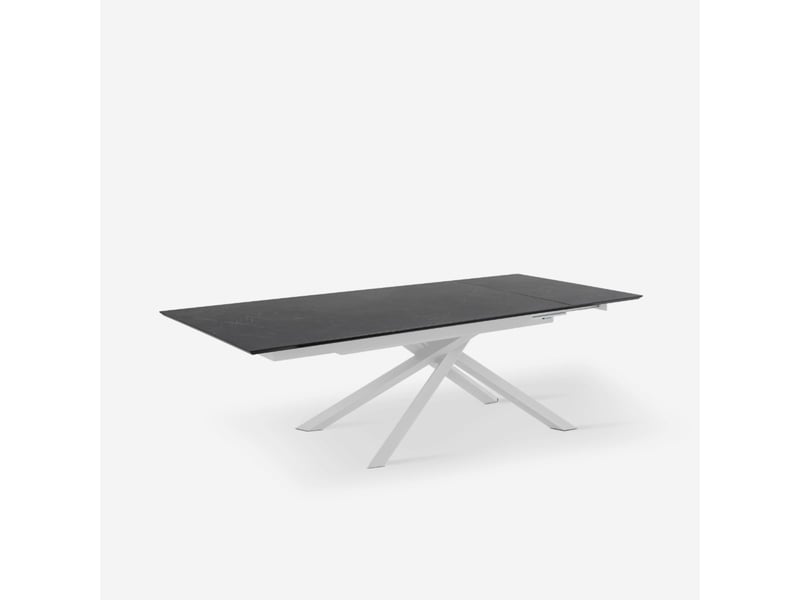  Table extensible en hpl jusqu'à 12 personnes 170270 x 90 ryder - noir  - Conforama D