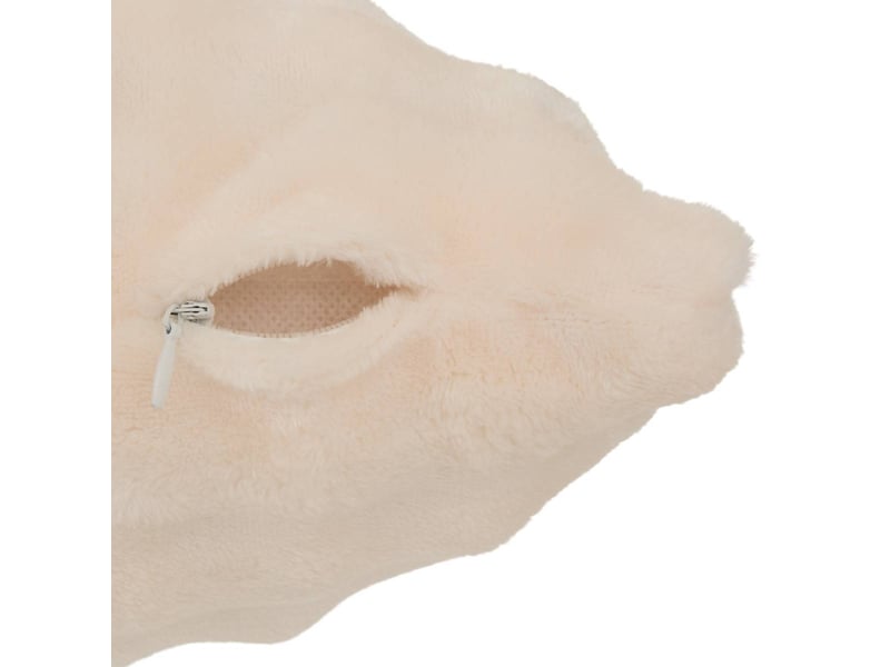  Coussin zephy carré 40x40cm effet fausse fourrure ivoire ZEPHY - Conforama C