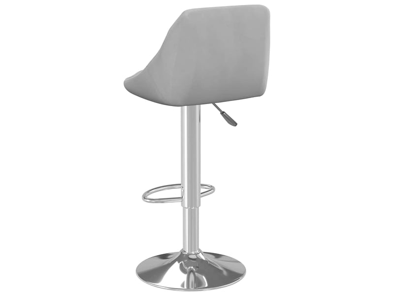 Tabouret de bar, chaise de bar gris clair velours shl68900  - Conforama E