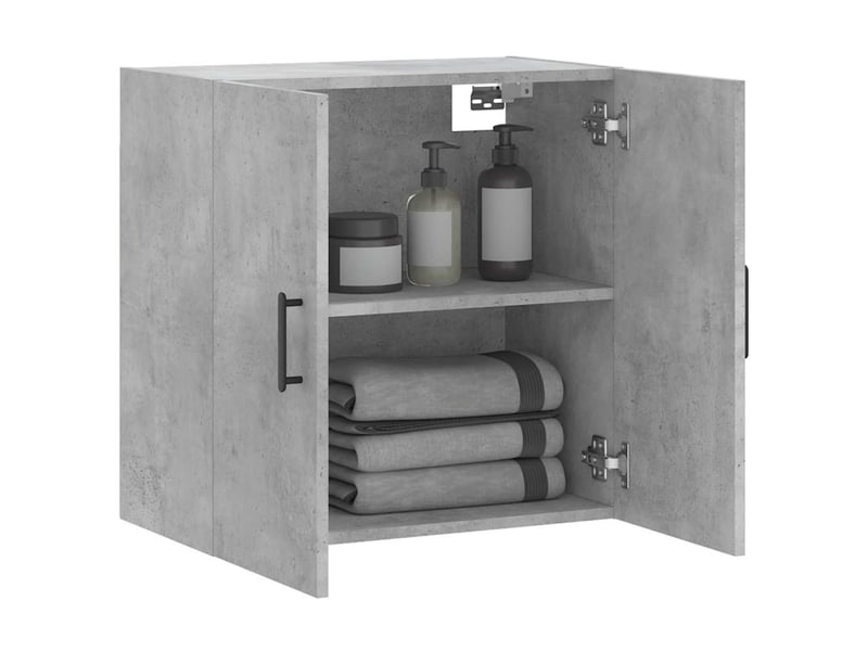  Armoire murale salon, meuble de rangement gris béton 60x31x60 cm bois d'ingénierie shl1038  - Conforama D