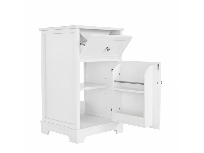  Meuble vasque blanc 51 cm en mdf laqué avec vasque en céramique intégrée  - Conforama A