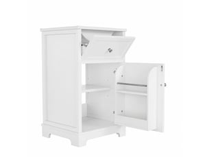 Meuble vasque blanc 51 cm en mdf laqué avec vasque en céramique intégrée