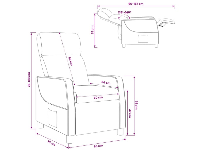  Vidaxl fauteuil inclinable vert foncé tissu  - Conforama C