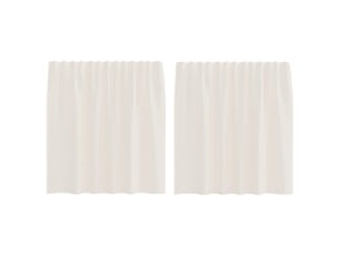 Lot de 2 rideaux en voile, voilages avec passants crème cf44443