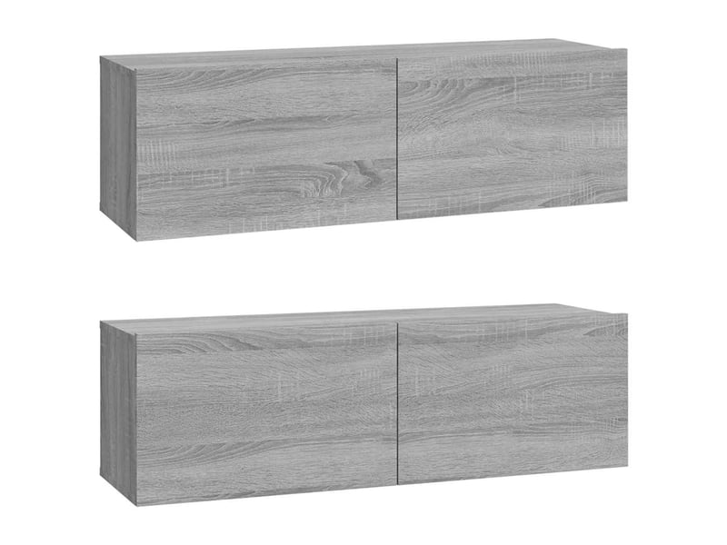  Ensemble de meubles tv 4 pcs sonoma gris bois d'ingénierie shl68739  - Conforama E