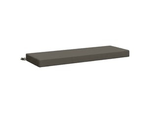 Coussin de banc, coussin d'assise, coussin de canapé soest 100 % polyester gris 120 x 40 x 8 cm cf53265