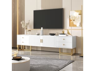 Meuble tv coloris blanc 175 cm <strong></strong>  <strong></strong>