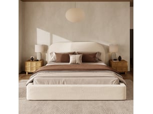 Lit 2 places 180x200 cm MAISENTIEL   coloris beige