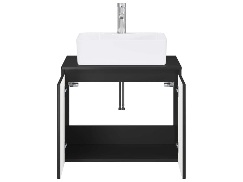  Ensemble de mobilier de salle de bain noir bois d'ingénierie cf64693  - Conforama C