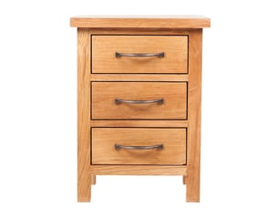 Table de chevet - cabinet de chevet - table de nuit avec 3 tiroirs 40x30x54 cm bois de chêne massif