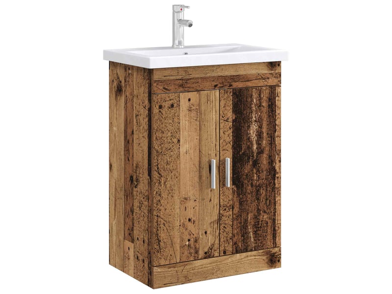  Meuble sous lavabo de salle de bain, commode bois ancien shl6464  - Conforama C