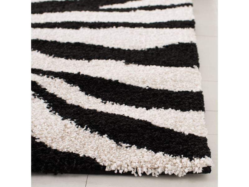  Tapis en polypropylène blancnoir, 91 cm  - Conforama D