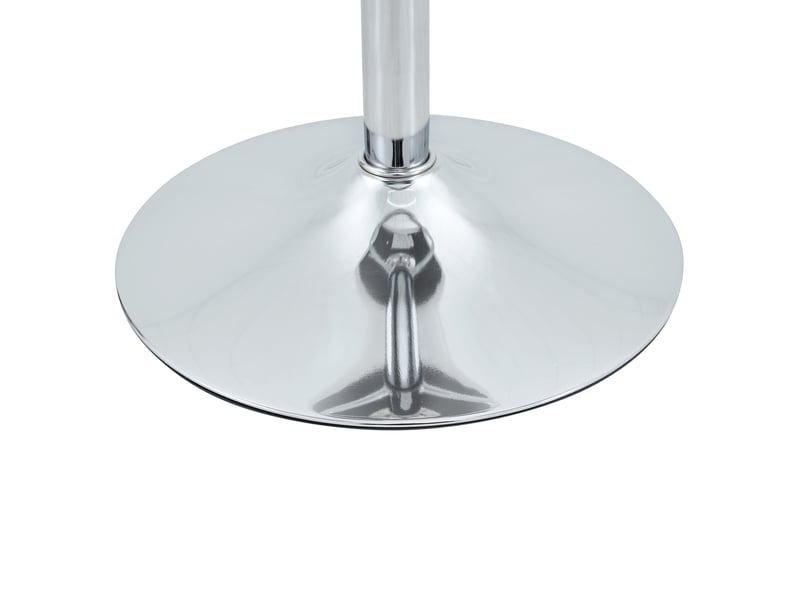  Tabouret de bar 2 pièces avec dossier ergonomique, assise pivotante et hauteur réglable, en pu blanc  - Conforama E