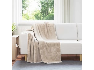 Plaid canapé beige 130x150 cm 1 kg polaire