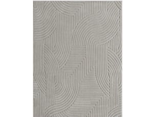 Tapis de salon géométrique à poils longs doux et antidérapant tissé jacquard en polyester et coton gris 160 × 120 cm