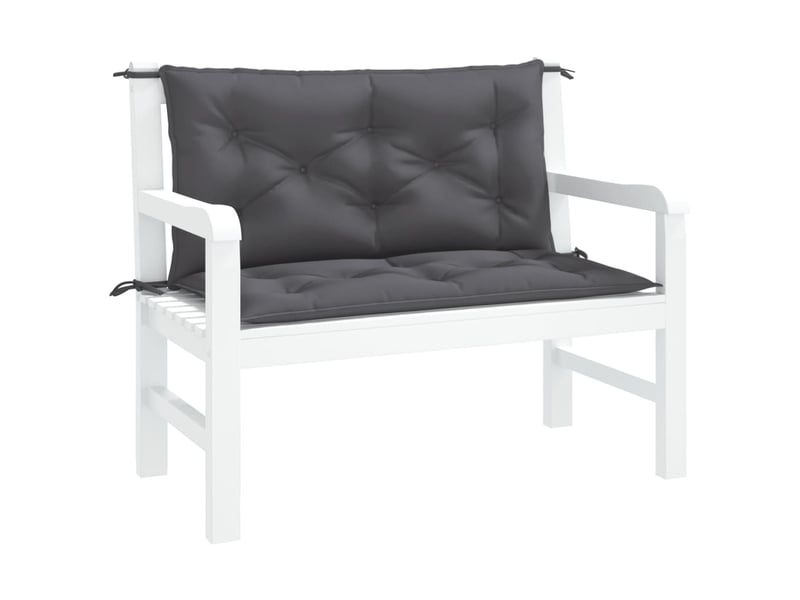  Lot de 2 coussins de banc de jardin, coussins d'assise anthracite tissu oxford cf58624  - Conforama C