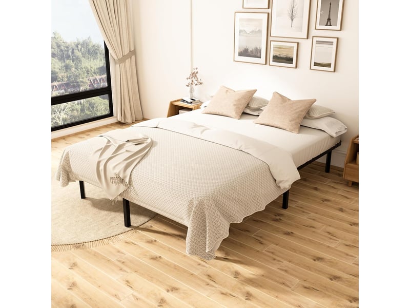  Matelas en 140x190 mousse, parfait soutien,haute resilience ultra respirante+sommiers à lattes avec 9 pieds pour adulte (140x190x18cm)  - Conforama E