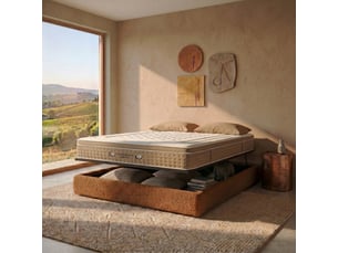 Ensemble matelas et sommier 200x200 cm Ressorts + mémoire de forme <strong>Sampur</strong> <strong>PREMIUM</strong> soutien Medium épaisseur 33 cm