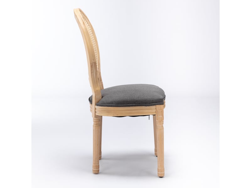  Chaise - lot de 2 - rotintissu - gris - pour salon et séjour 59.5x49x95cm - Conforama D