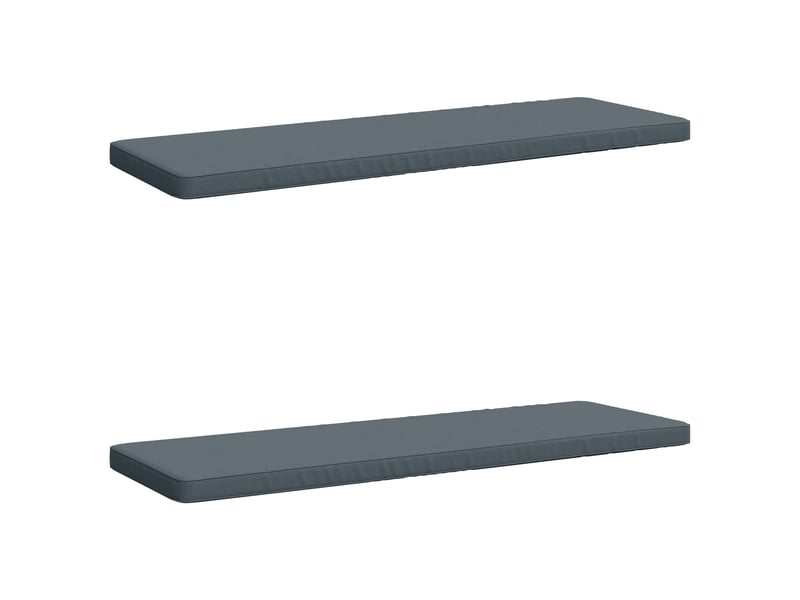  Lot de 2 coussins de banc, coussins d'assise vught 100 % polyester bleu cf57833  - Conforama A